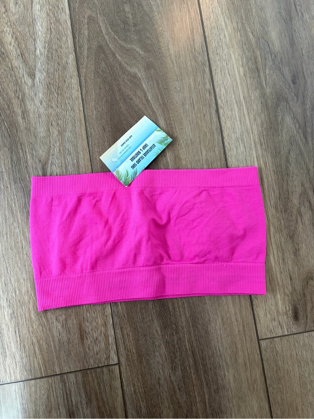 Hot pink seamless cropped tube top